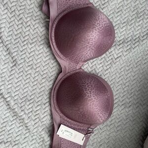 Pink Cheetah Print Strapless 42 DD Bra